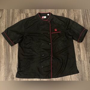 Men’s Oobe Chick-Fil-A Black/Red Chef Employee Button Coat -Size XL